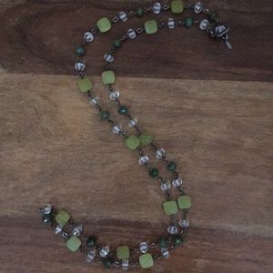 Silpada Silver and Jade necklace NWOT